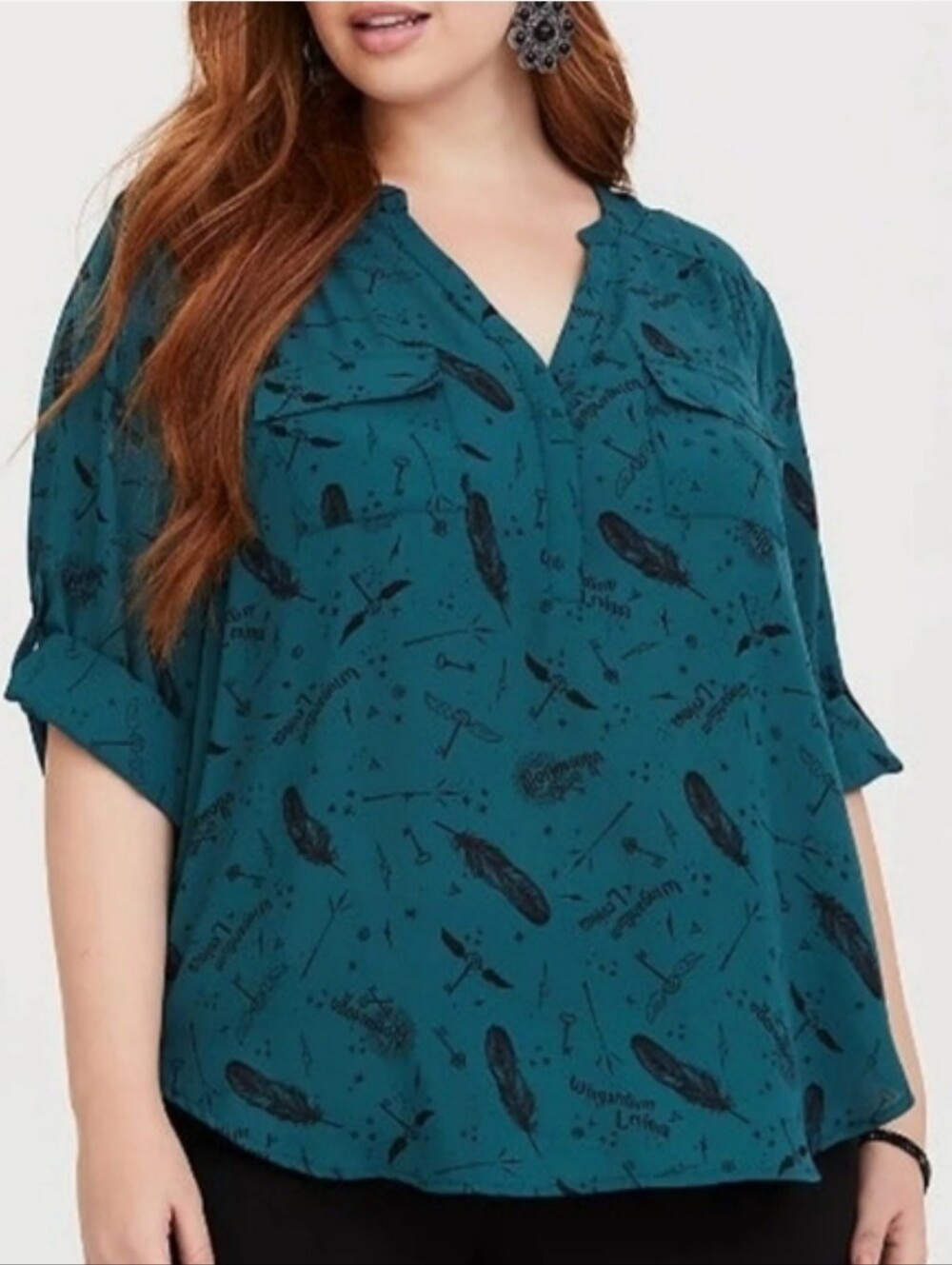 Torrid Harry Potter Georgette Blouse Top, Sz 2X